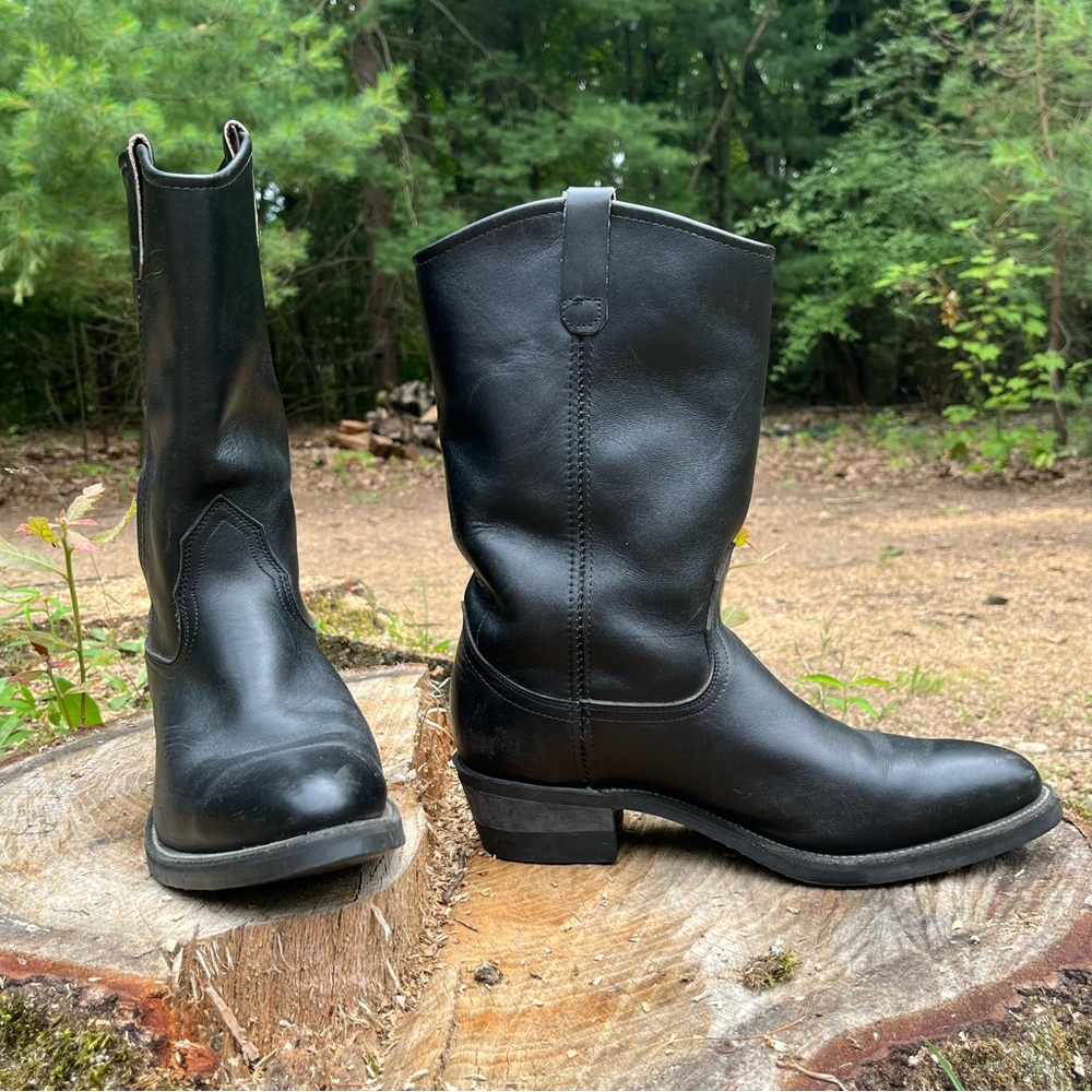 90s Mason Western Black Cowboy Boots
